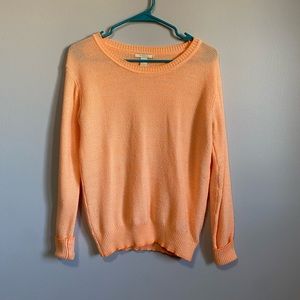 Orange Waffle Knit Sweater